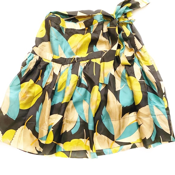 French Connection Silk Leaf Pattern Skirt 6 - Picture 2 of 9
